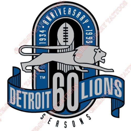 Detroit Lions Customize Temporary Tattoos Stickers NO.518